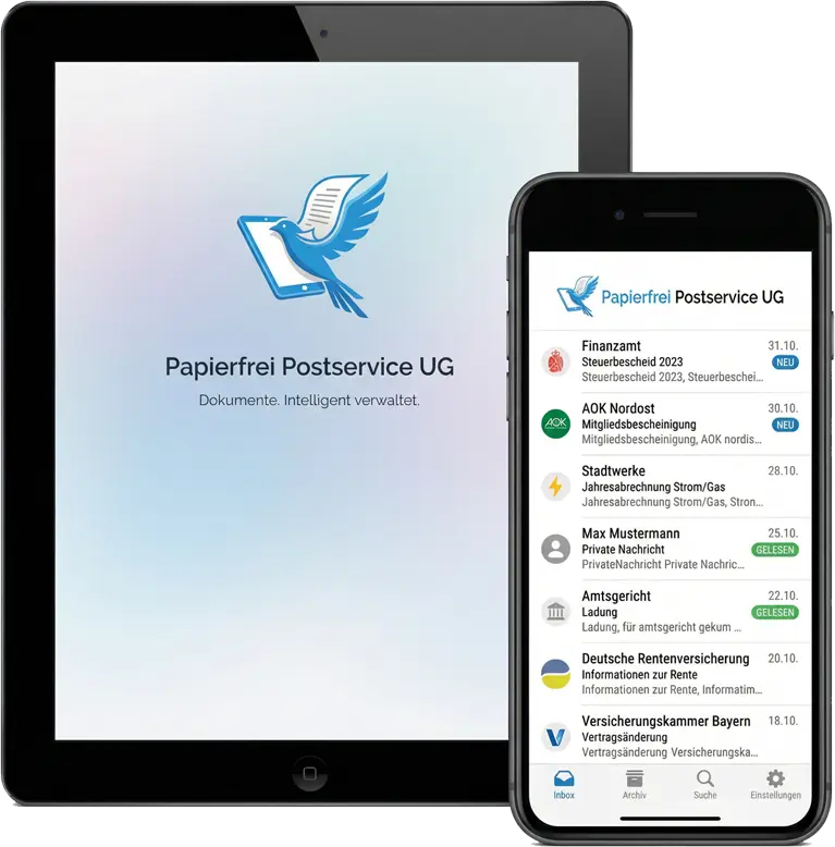 Papierfrei App Screens